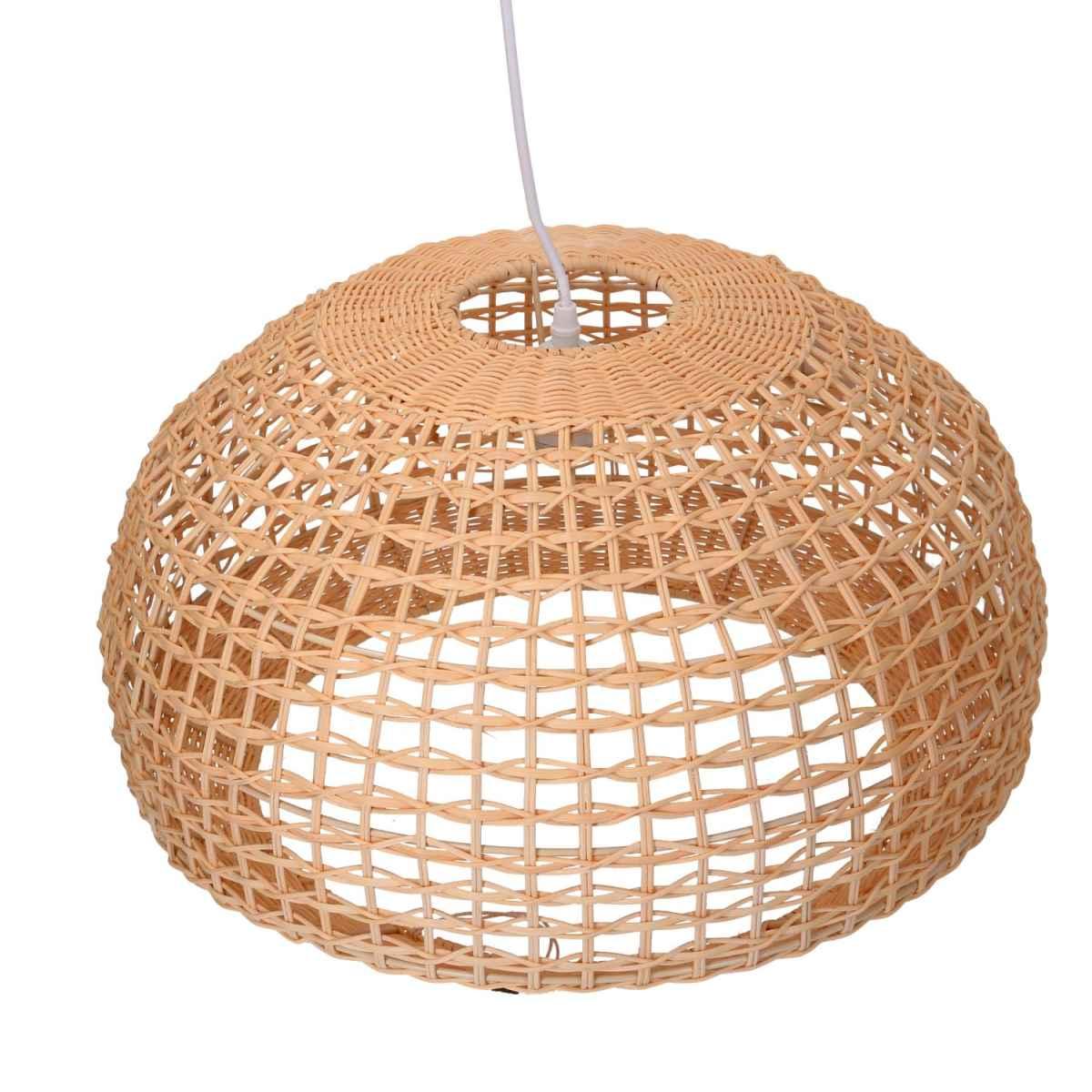Lampadario Rattan Naturale con Attaccocm.Ã?50h30,5 | Vacchetti