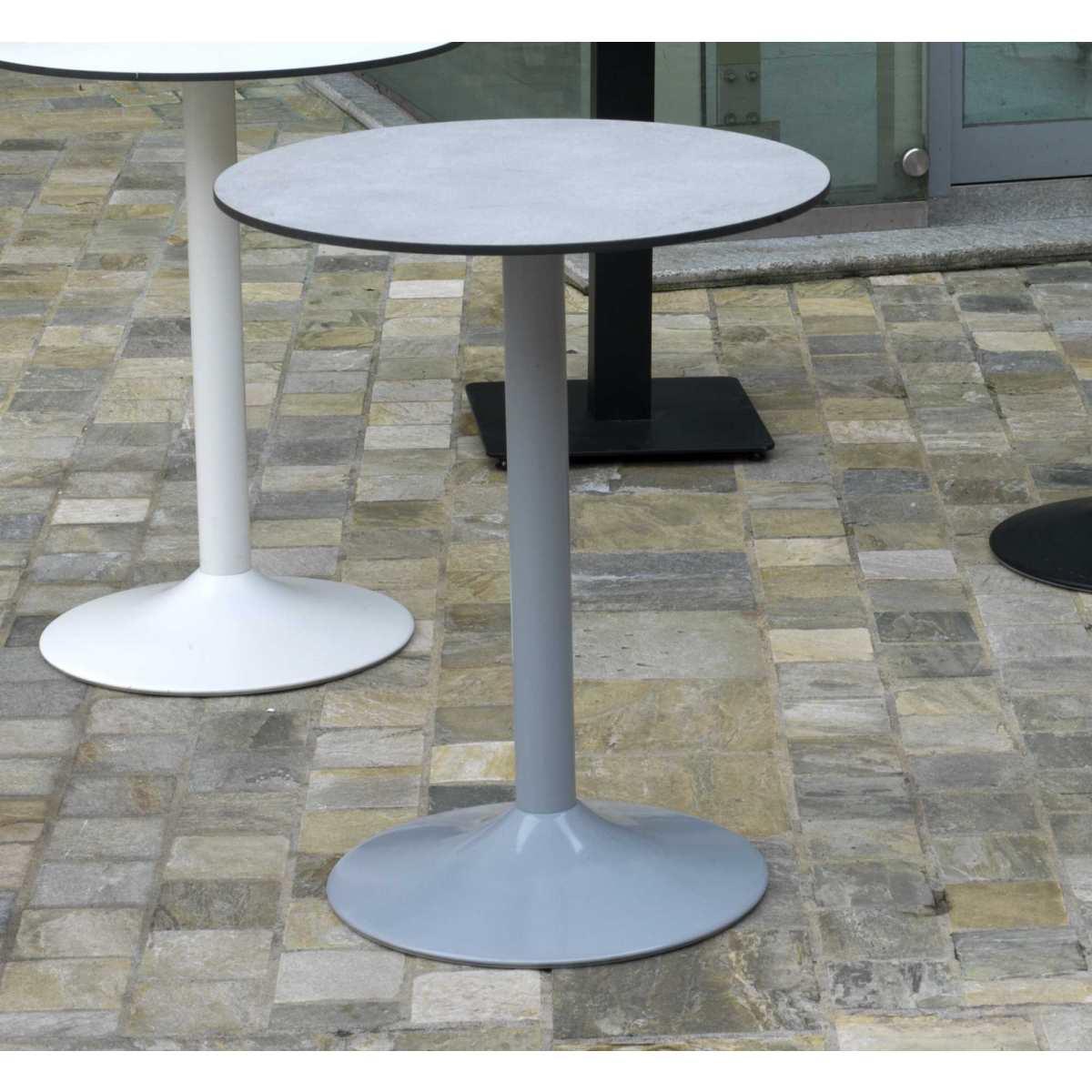 Base Tavolo Acciaio Grigio Opaco Tondocm.Ã?45h72 | Vacchetti