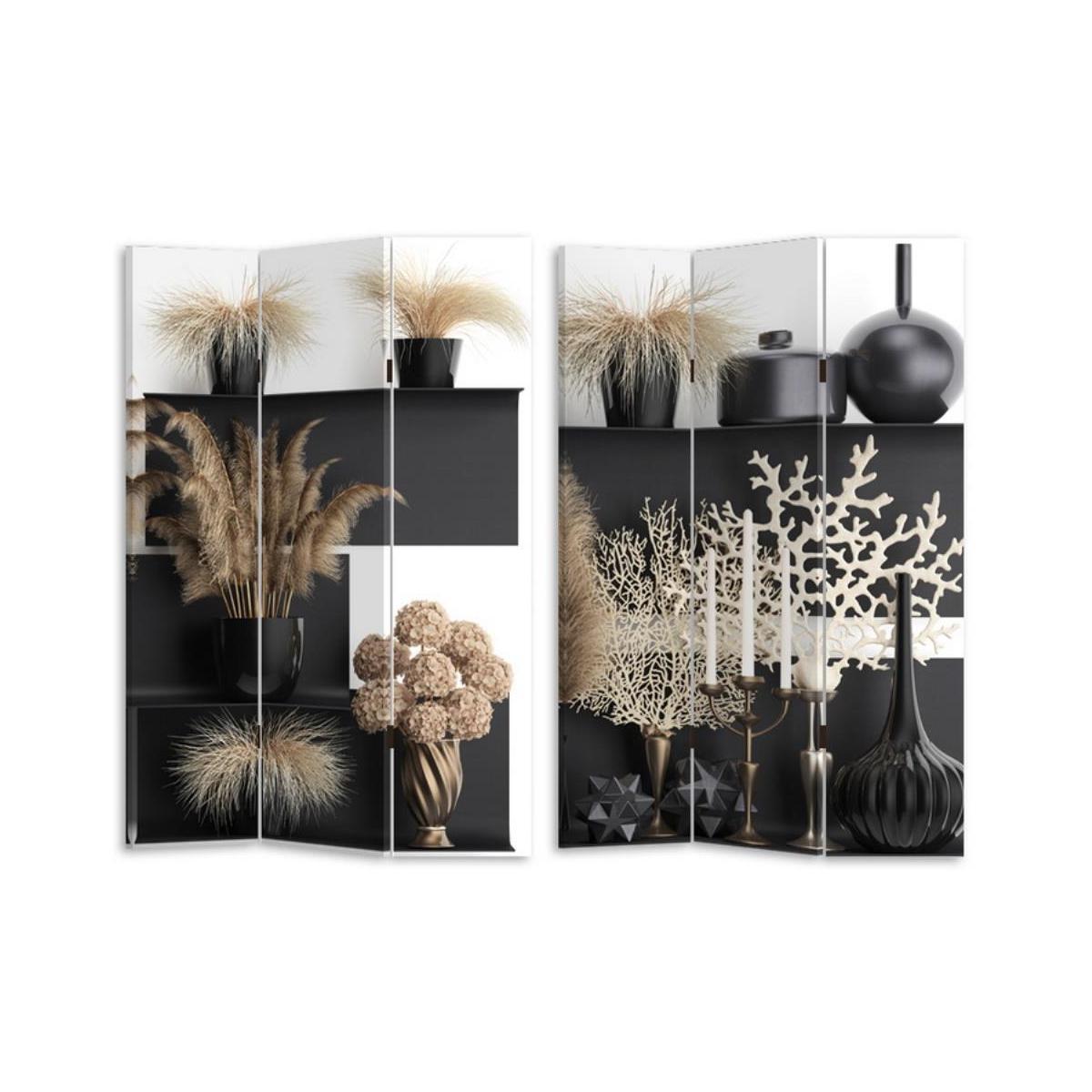 Paravento Stampa 3 Ante Vasi cm.120,6x2,5h180 | Vacchetti