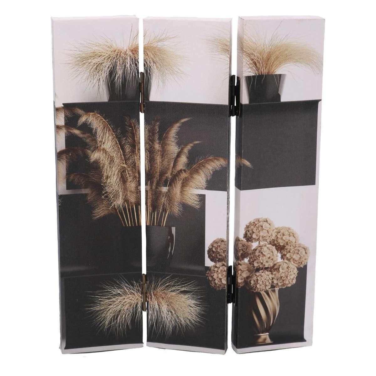 Paravento Stampa 3 Ante Vasi cm.120,6x2,5h180 | Vacchetti