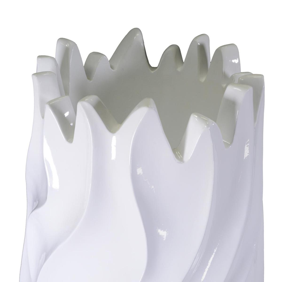 Portavaso Resina Fiamma Bianco Lucido cm.Ã?44h120 | Vacchetti