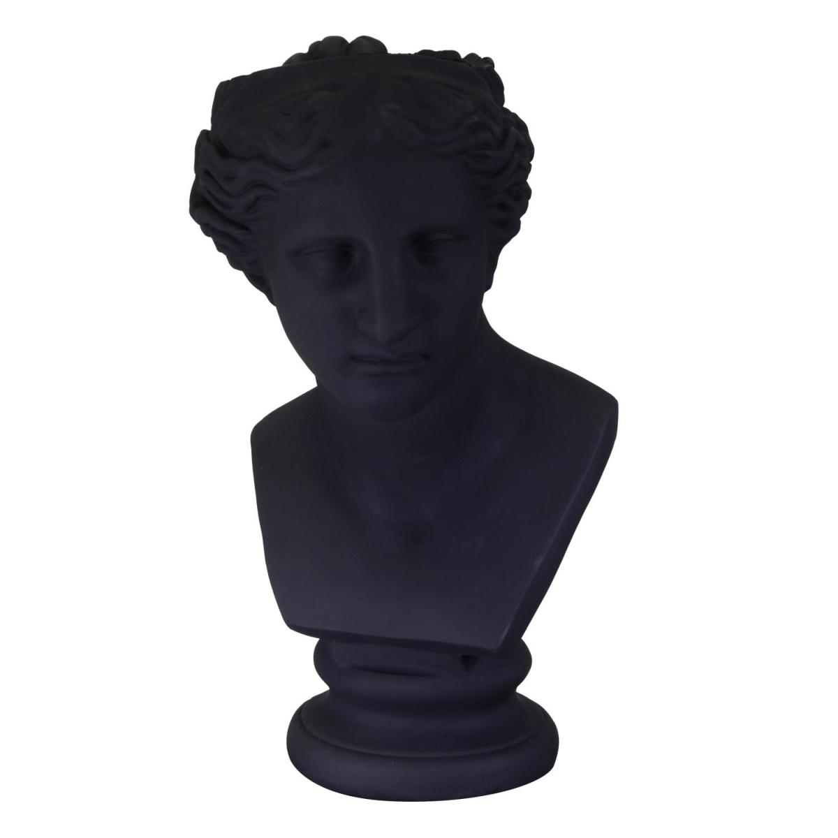 Portavaso Resina Busto Nero Opaco cm.35.8x36h58 | Vacchetti