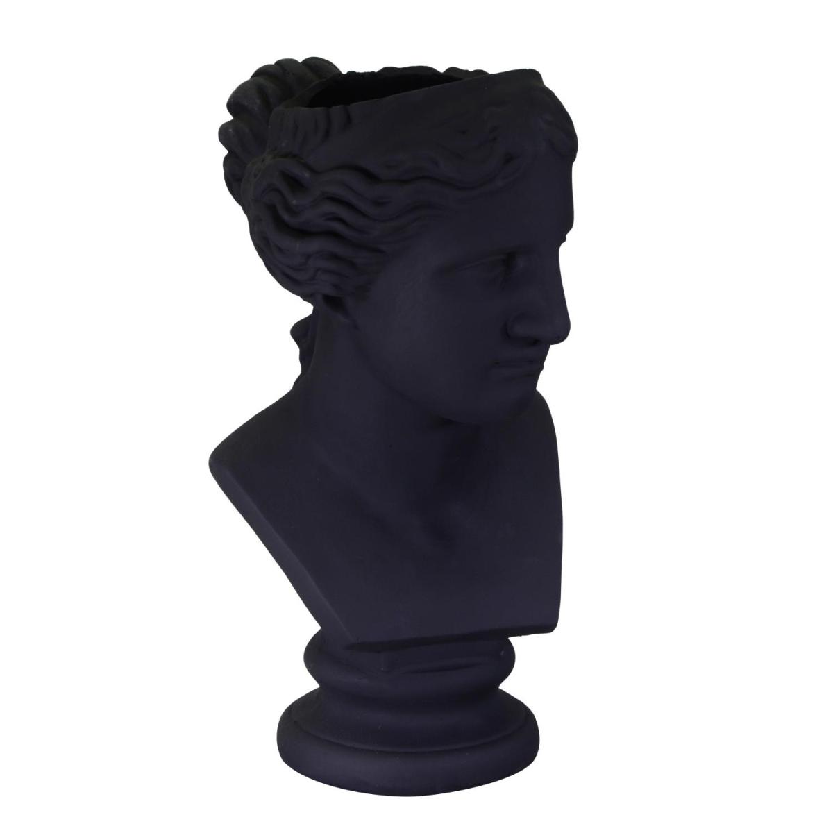 Portavaso Resina Busto Nero Opaco cm.35.8x36h58 | Vacchetti