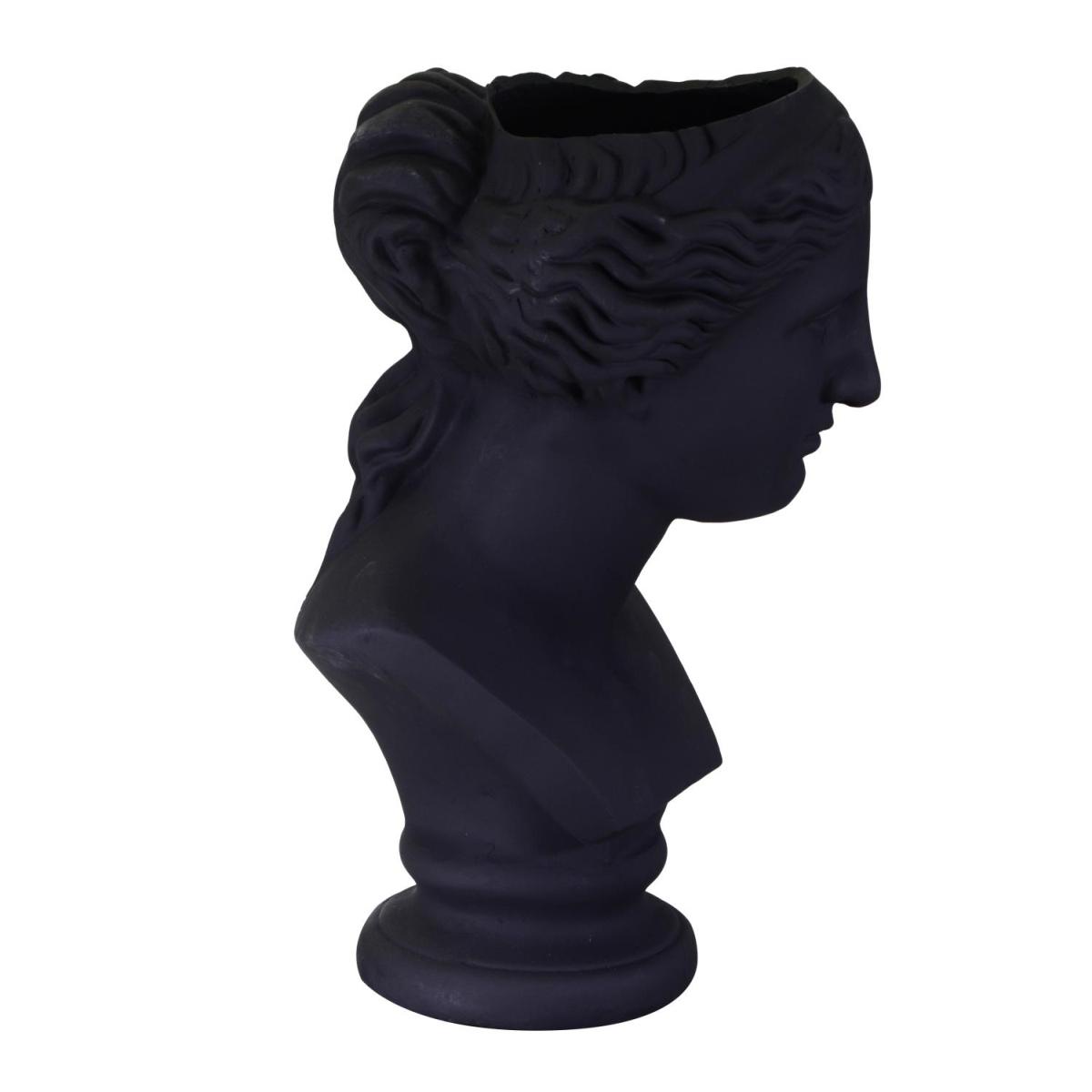 Portavaso Resina Busto Nero Opaco cm.35.8x36h58 | Vacchetti