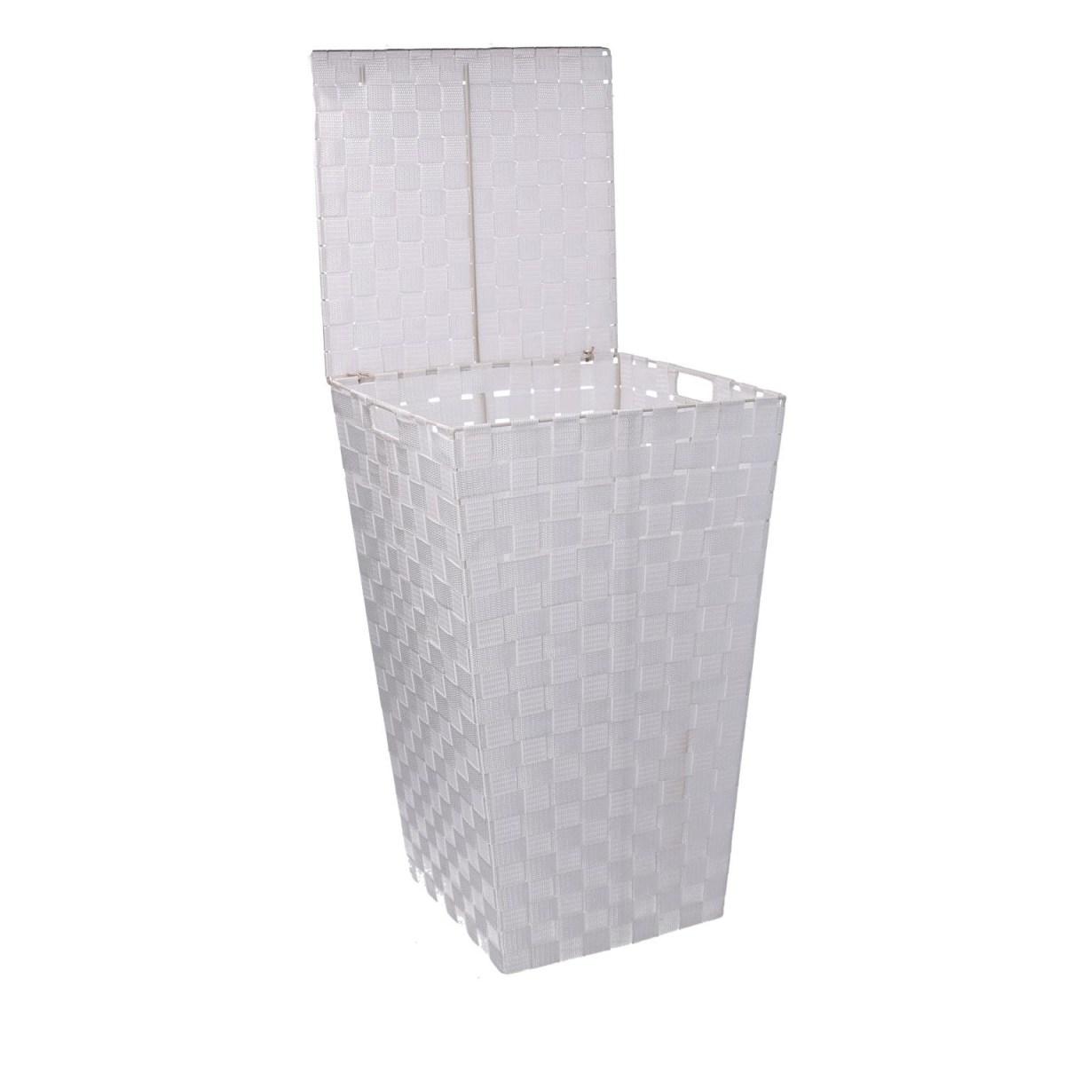 Cestone Poliestere Bianco Quadro cm.33x33h53 | Vacchetti