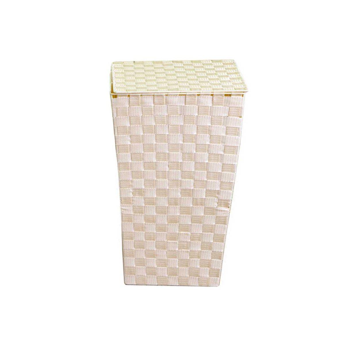 Cestone Poliestere Crema Quadro cm.33x33h53 | Vacchetti