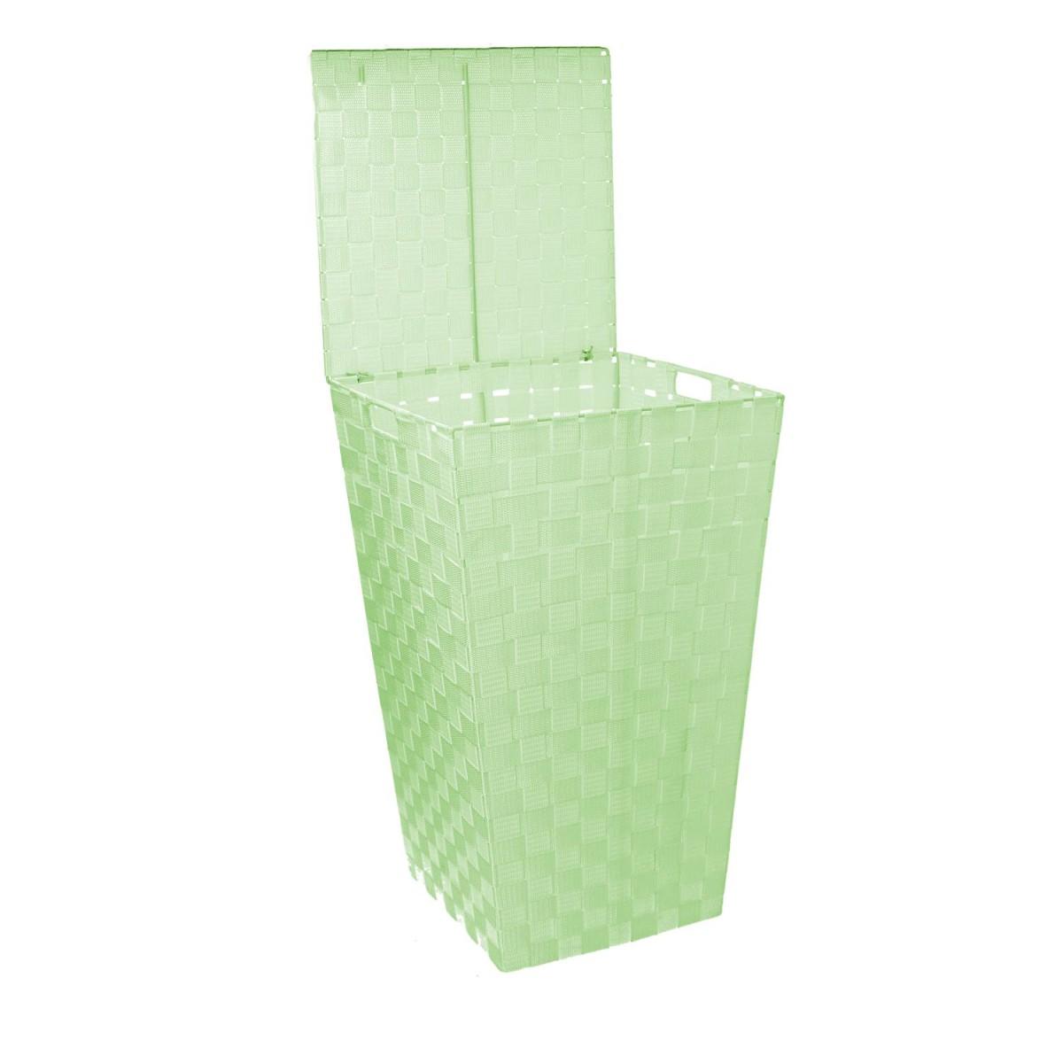 Cestone Poliestere Verde Chiaro Quadro cm.33x33h53 | Vacchetti