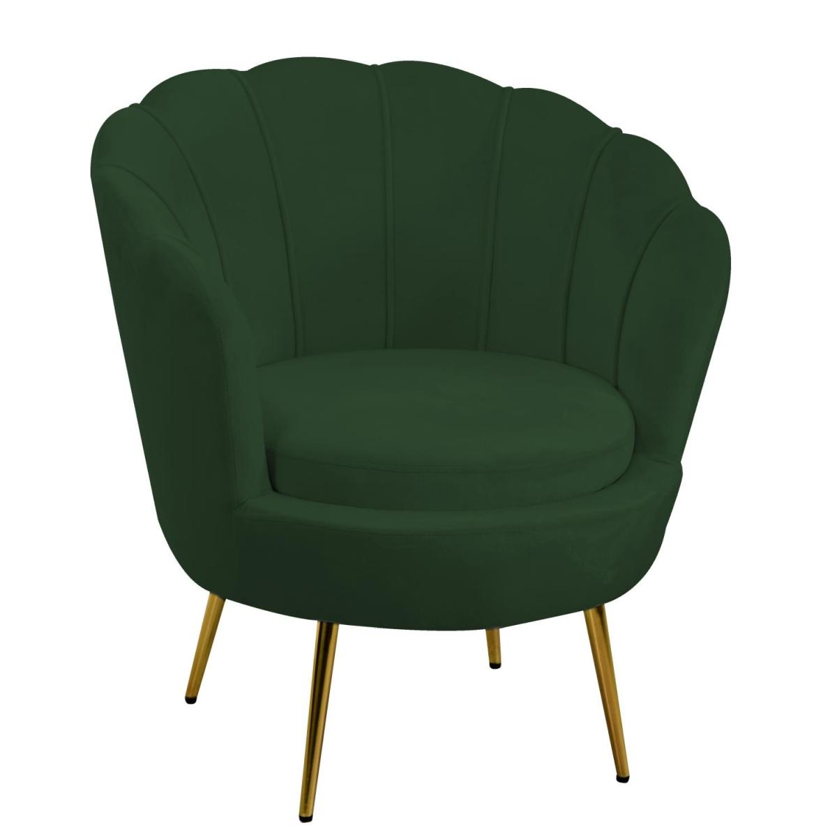 Poltrona Velluto Tulipan Verde cm.73x72h77 | Vacchetti