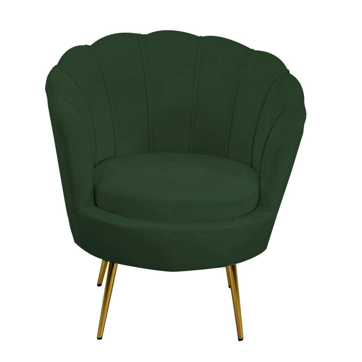 Poltrona Velluto Tulipan Verde cm.73x72h77 | Vacchetti