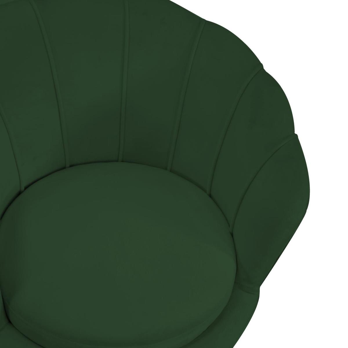 Poltrona Velluto Tulipan Verde cm.73x72h77 | Vacchetti