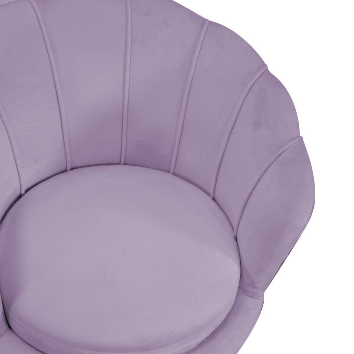 Poltrona Velluto Tulipan Viola cm.73x72h77 | Vacchetti