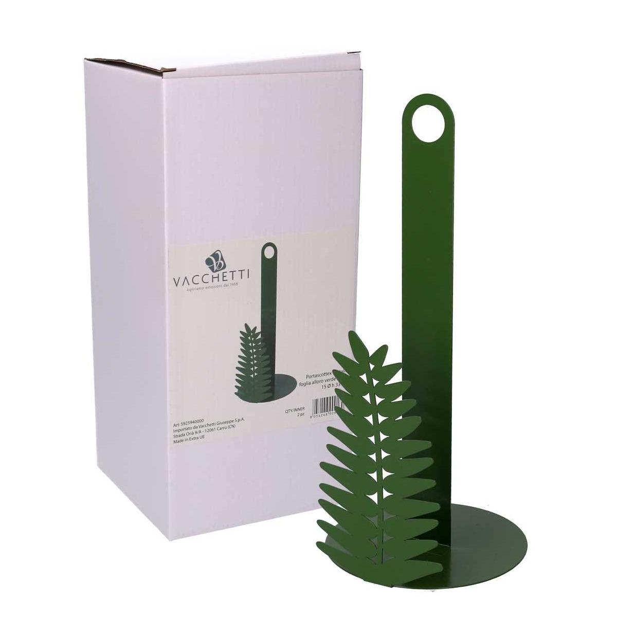 Portascottex Metallo Foglia Alloro Verde Scuro Tondo Ã?15h33 | Vacchetti