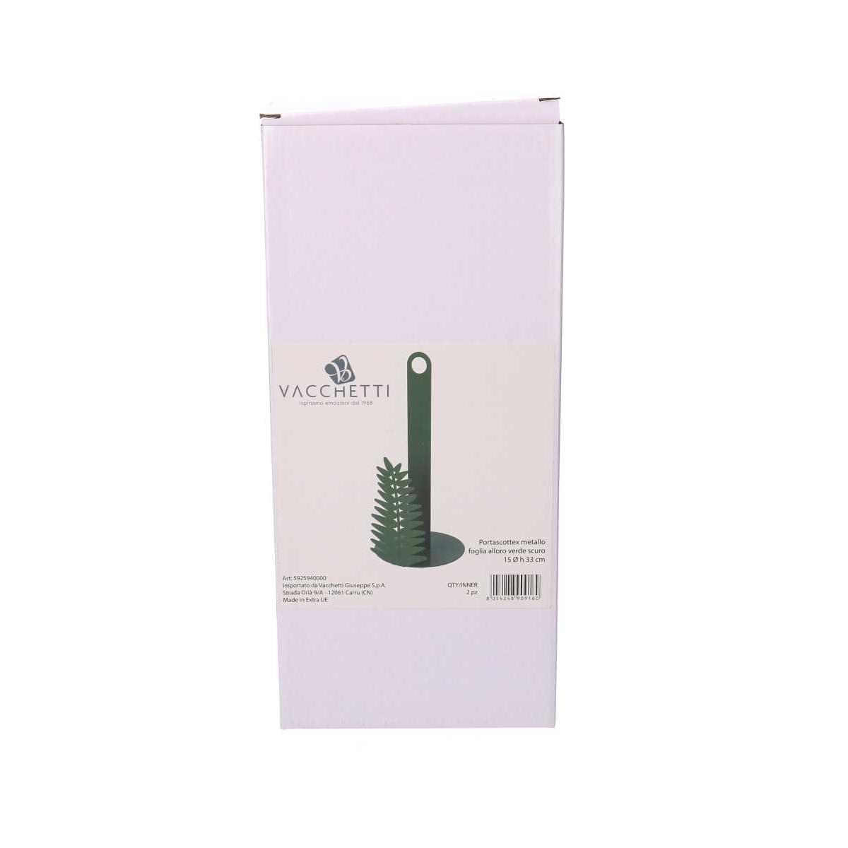 Portascottex Metallo Foglia Alloro Verde Scuro Tondo Ã?15h33 | Vacchetti