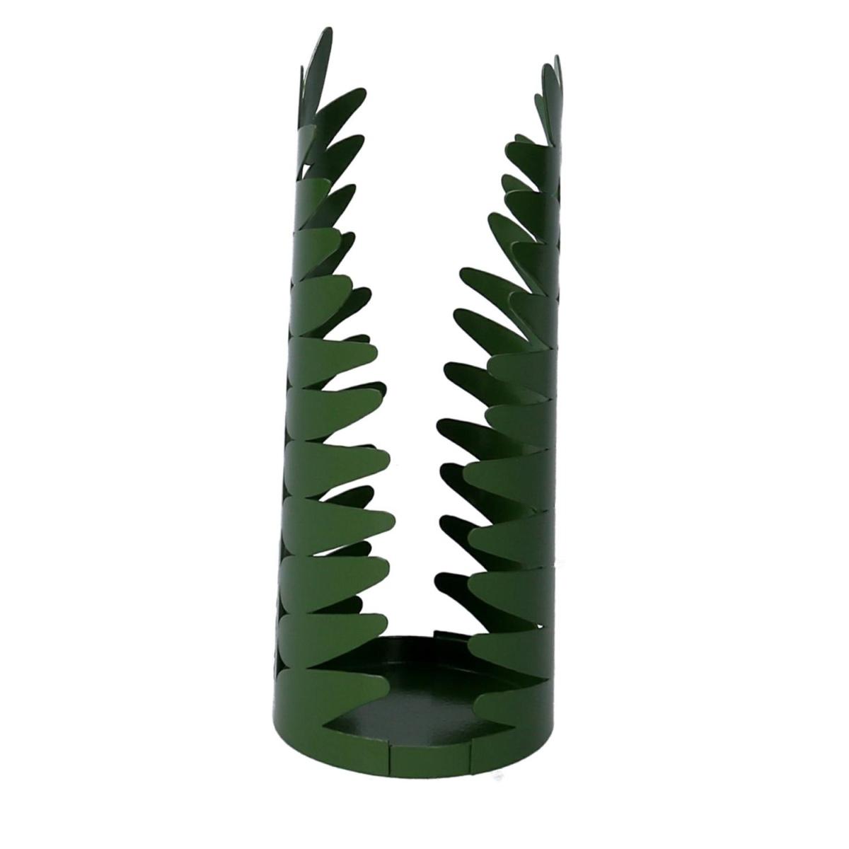 Portabicchiere Metallo Foglia Alloro Verde Scuro Tondo cm.Ã?8h20 | Vacchetti