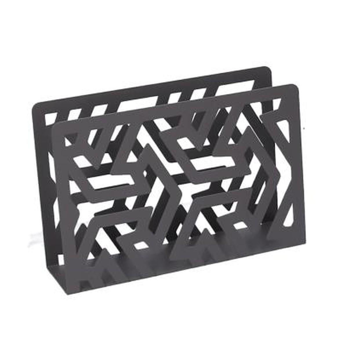 Portatovaglioli Metallo Frecce Grigio Rettangolare cm.14,5x4x10 | Vacchetti