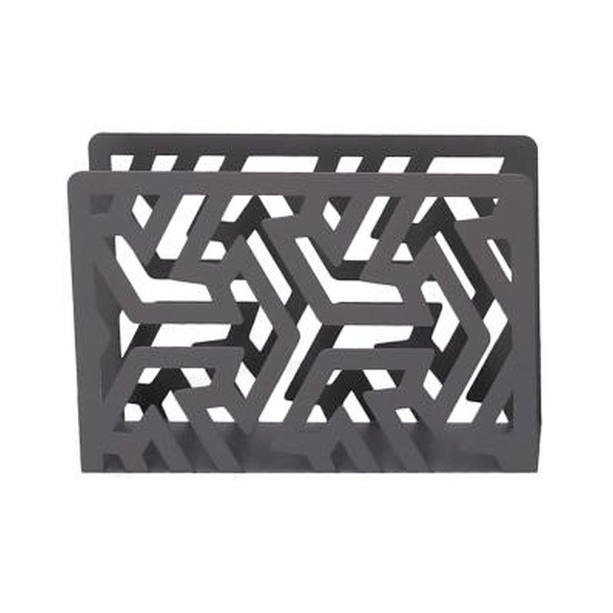 Portatovaglioli Metallo Frecce Grigio Rettangolare cm.14,5x4x10 | Vacchetti