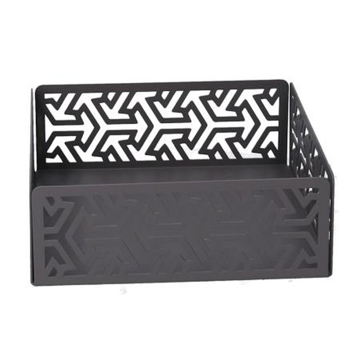 Portatovaglioli Metallo Frecce Grigio Quadrato cm.16,5x16,5x6 | Vacchetti