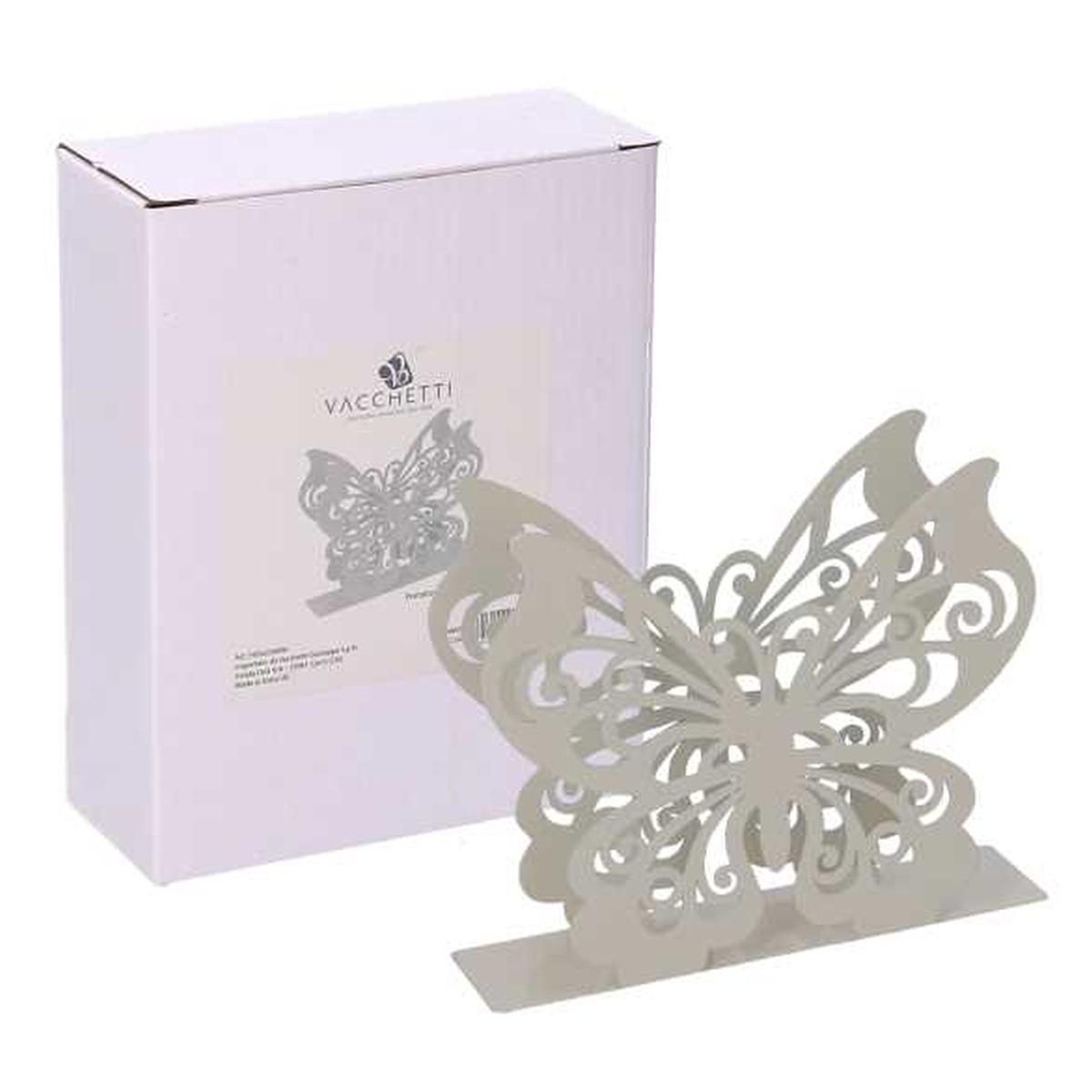 Portatovaglioli Metallo Farfalla Crema Rettangolare cm.14,5x4h12 | Vacchetti