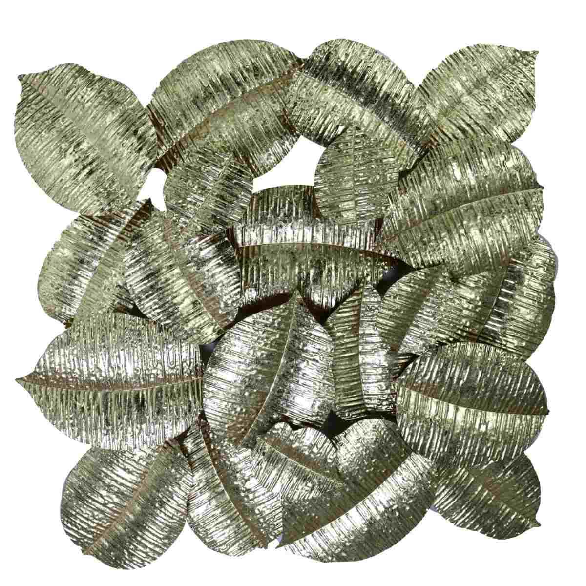 Quadro Metallo Foglie Oro cm.88,9x7,6x85,7 | Vacchetti