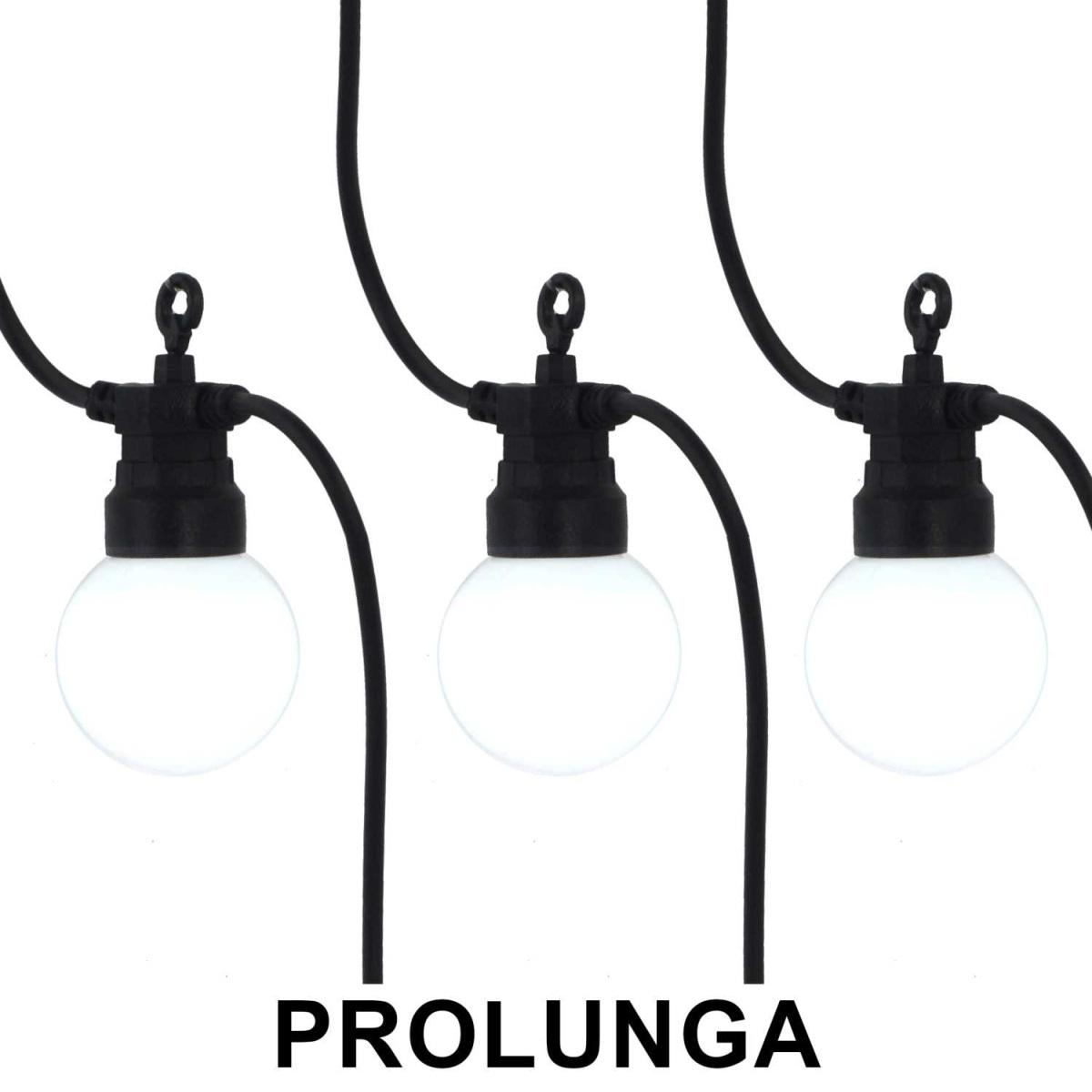 Prolunga Catena Plastica 5 Mt. con 10 Lampadine Bianco Freddo | Vacchetti
