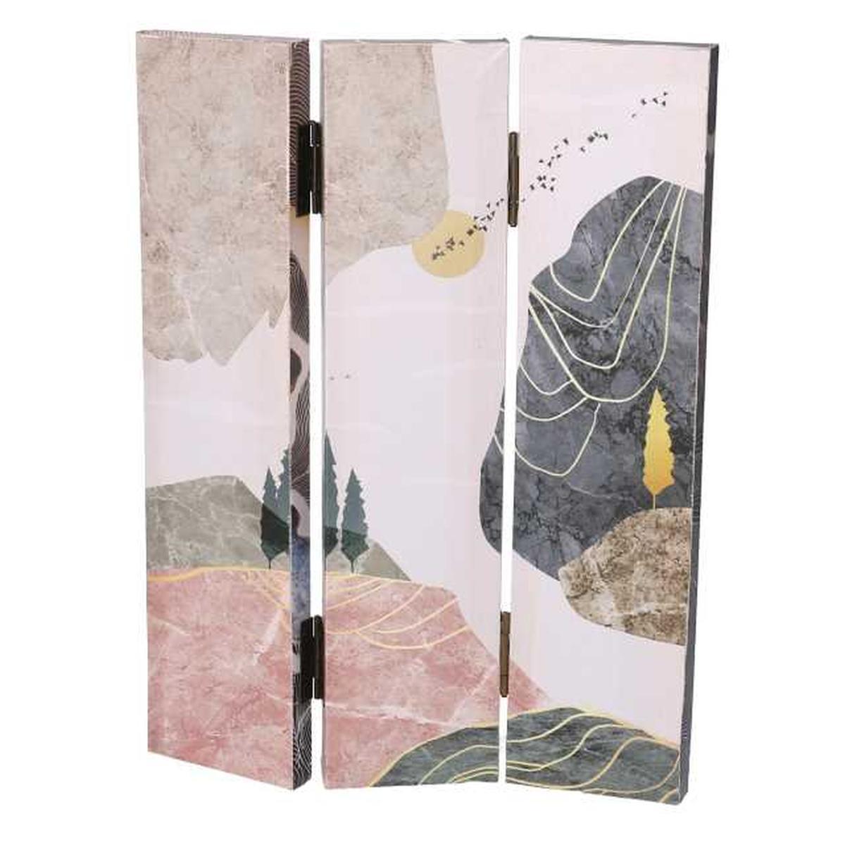 Paravento Stampa Effetto Colline Multicolor 3 Ante Rettangolare cm.120,6x2,5h180 | Vacchetti