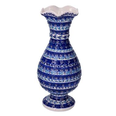 Vaso Ceramica Blu Cm.Ø14H30