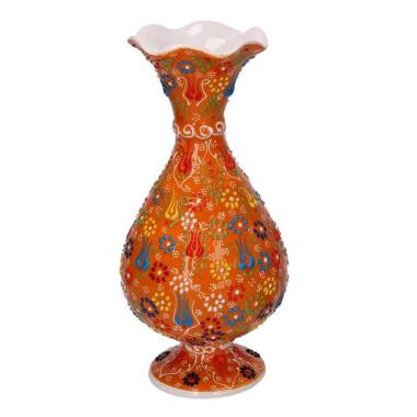 Vaso Ceramica Arancione Cm.Ø14H30