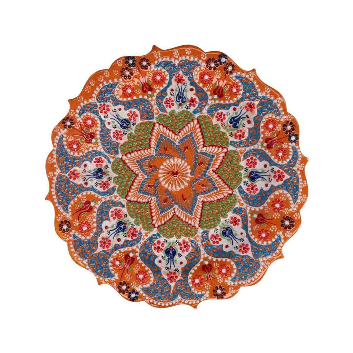 Piatto Decorativo Ceramica Arancione cm.Ã?30h3 | Vacchetti