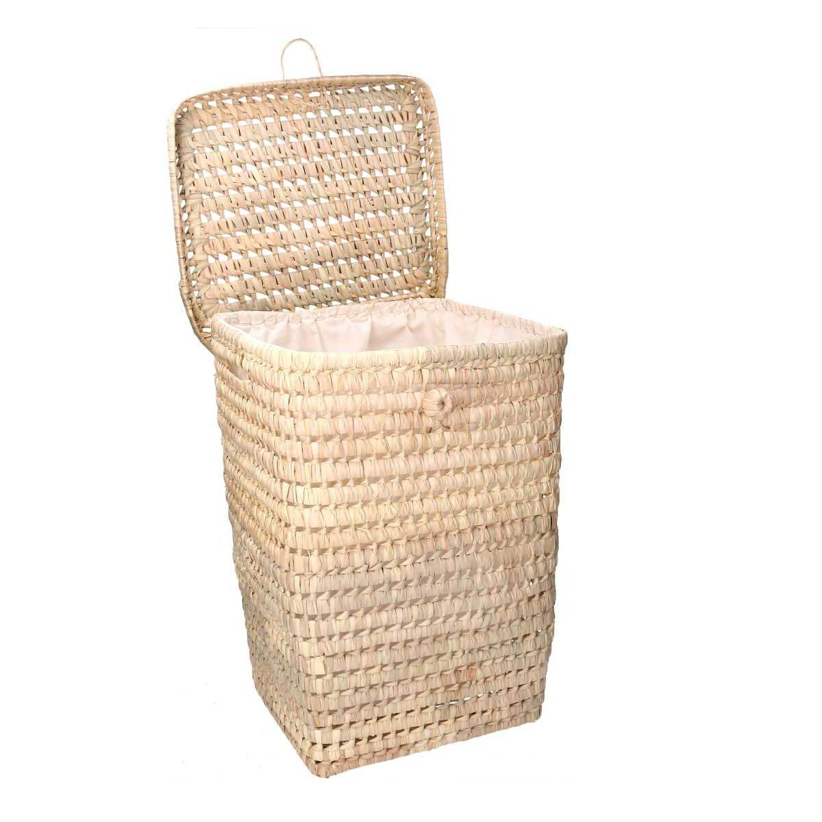 Cestone Paglia Naturale Quadro cm.36x36h50 | Vacchetti