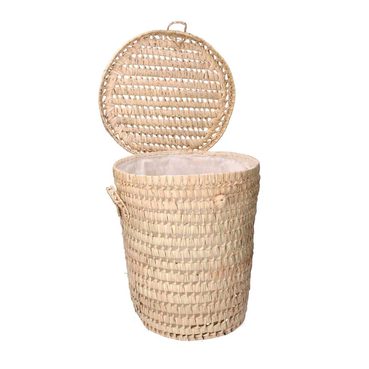 Cestone Paglia Naturale Tondo cm.Ø40h45 | Vacchetti