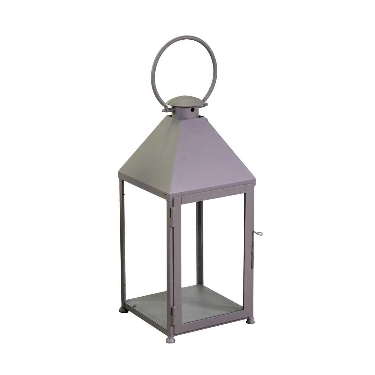 Lanterna Metallo Tortora Quadro cm.30x30h70/92 | Vacchetti