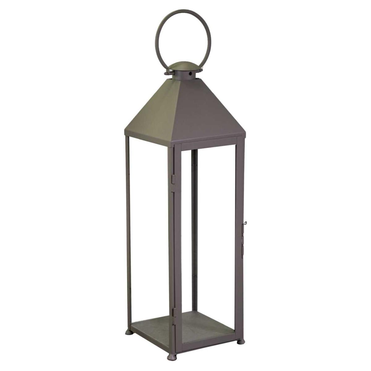 Lanterna Metallo Tortora Quadro cm.30x30h100/120 | Vacchetti