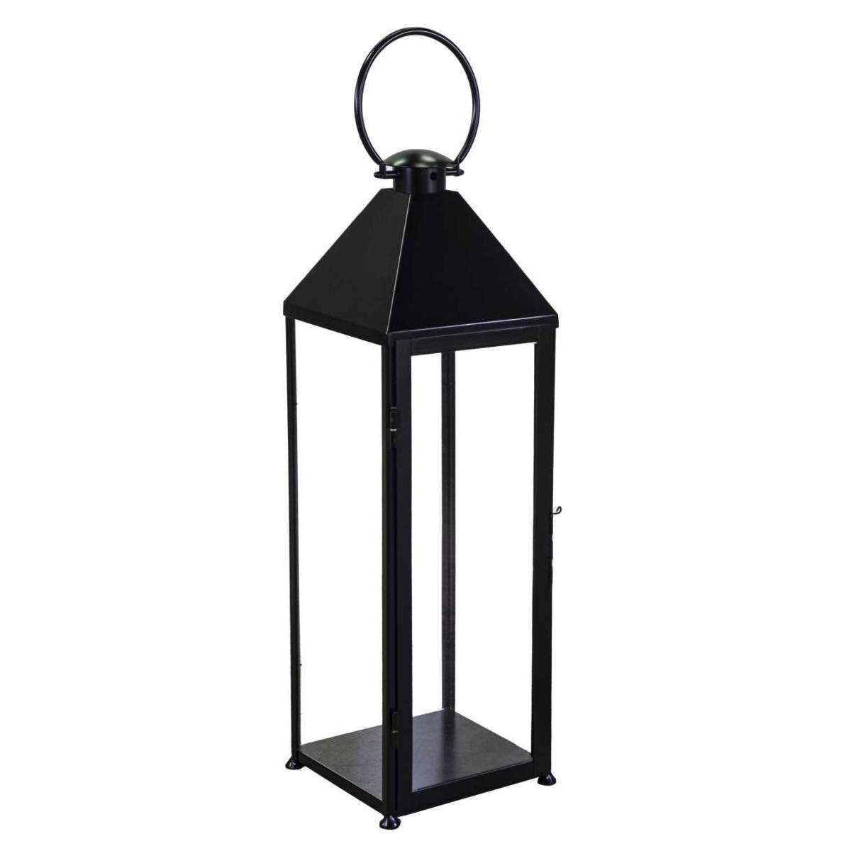 Lanterna Metallo Nero Quadro cm.30x30h100/120 | Vacchetti