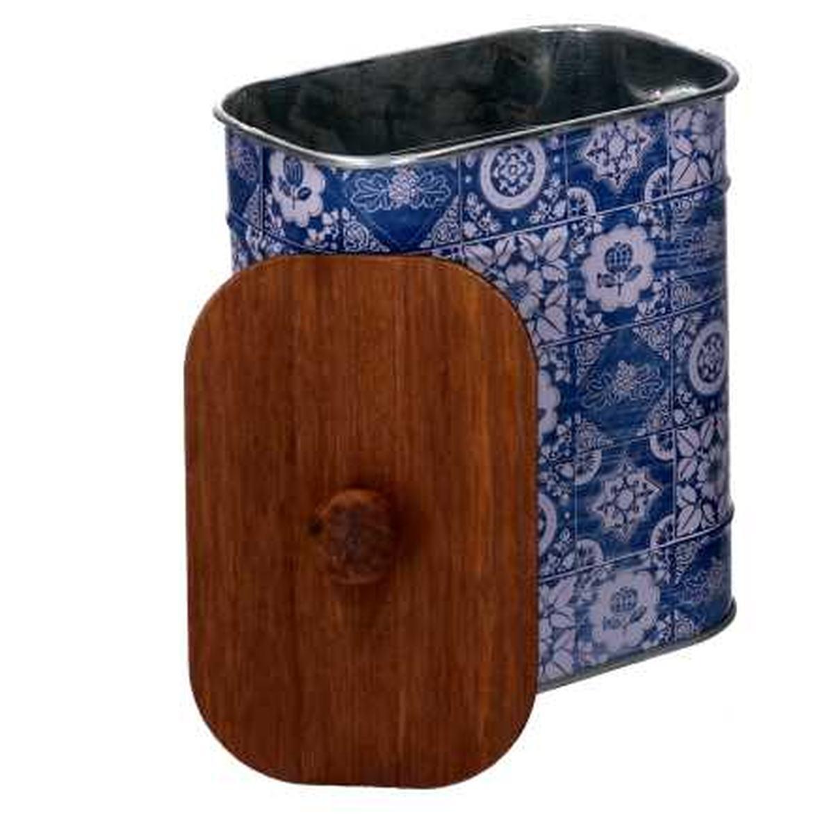 Scatola Metallo Mandala Blu Ovale cm.13x8,5h16,3 | Vacchetti