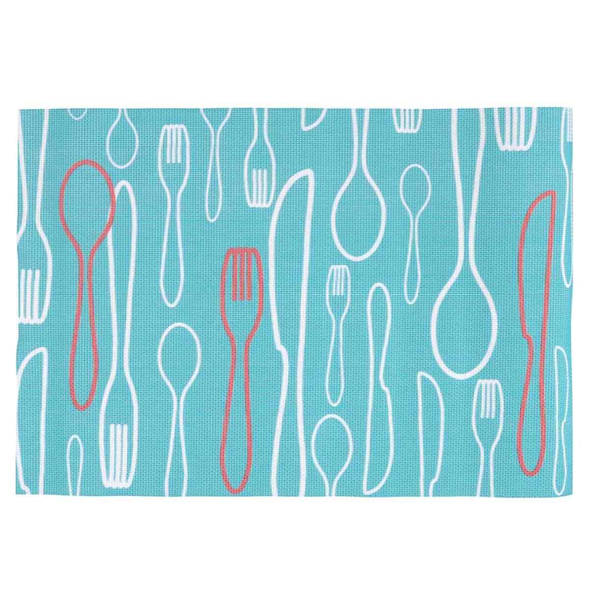 Tovaglietta Plastica Set 4pz. Assortiti Posate cm.45x30 | Vacchetti