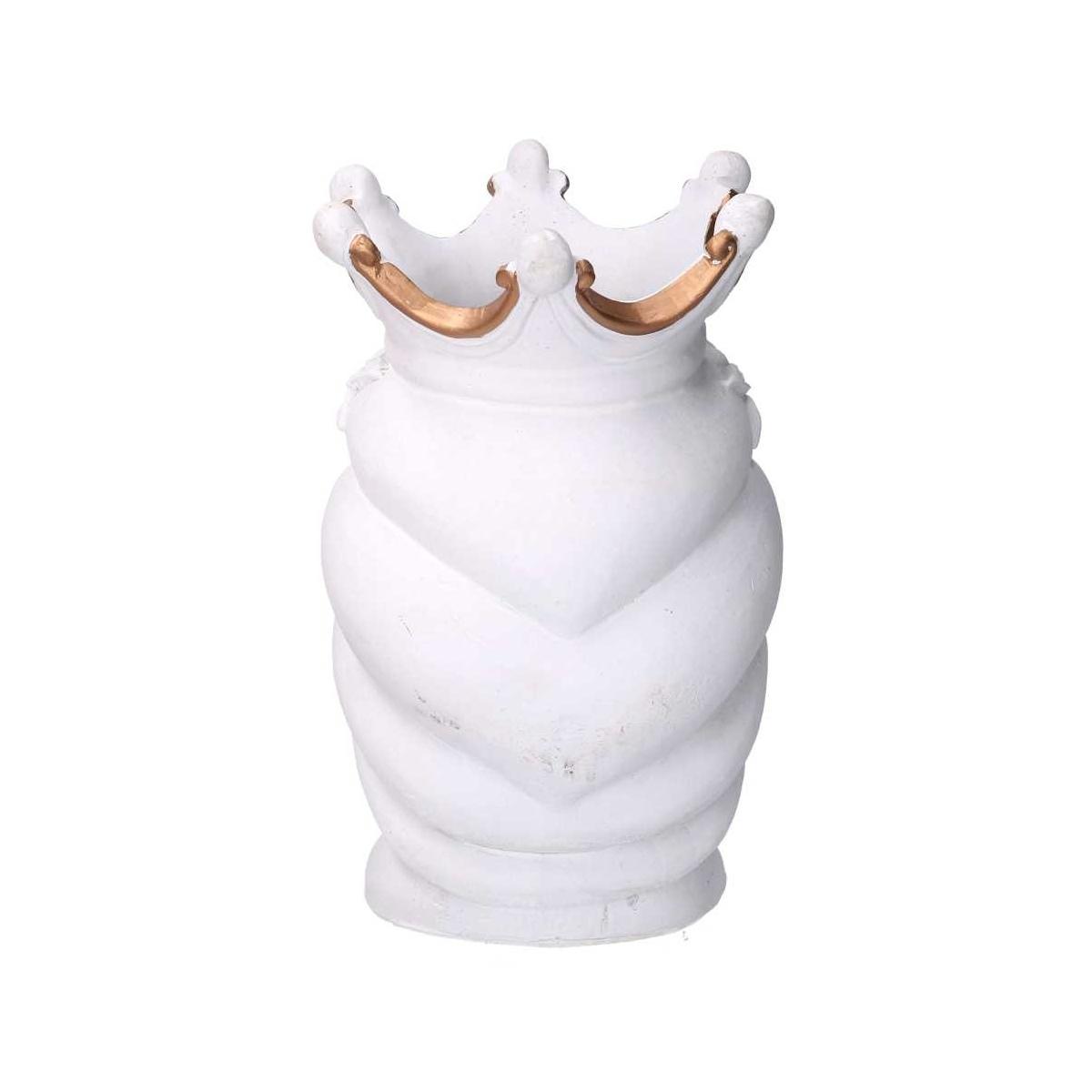 Portavaso Resina Busto Regina Bianco cm.14x14,5h26 | Vacchetti