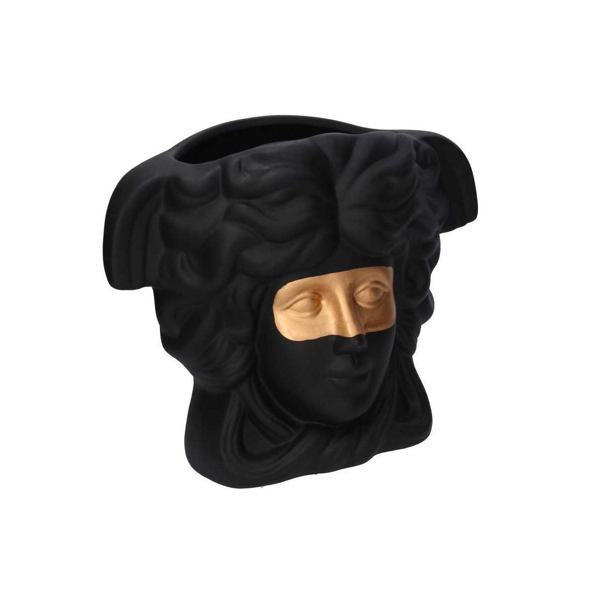 Portavaso Ceramica Busto Nero cm.27x13,5h23 | Vacchetti