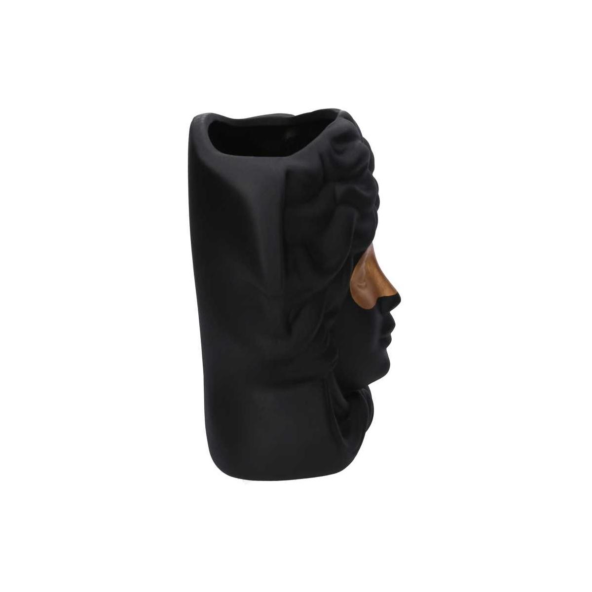 Portavaso Ceramica Busto Nero cm.27x13,5h23 | Vacchetti