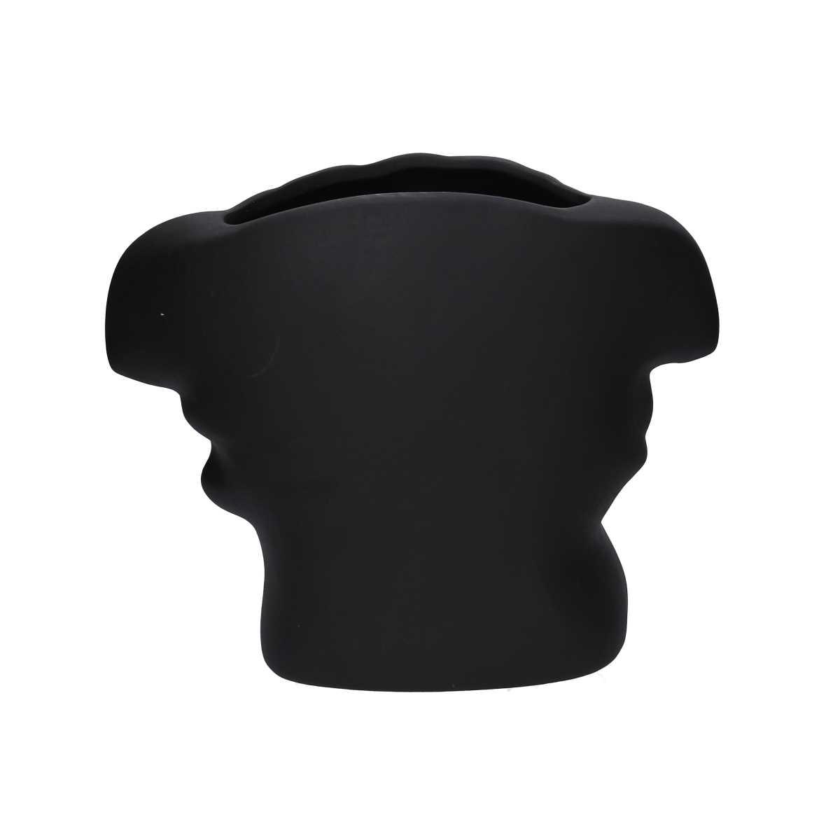 Portavaso Ceramica Busto Nero cm.27x13,5h23 | Vacchetti