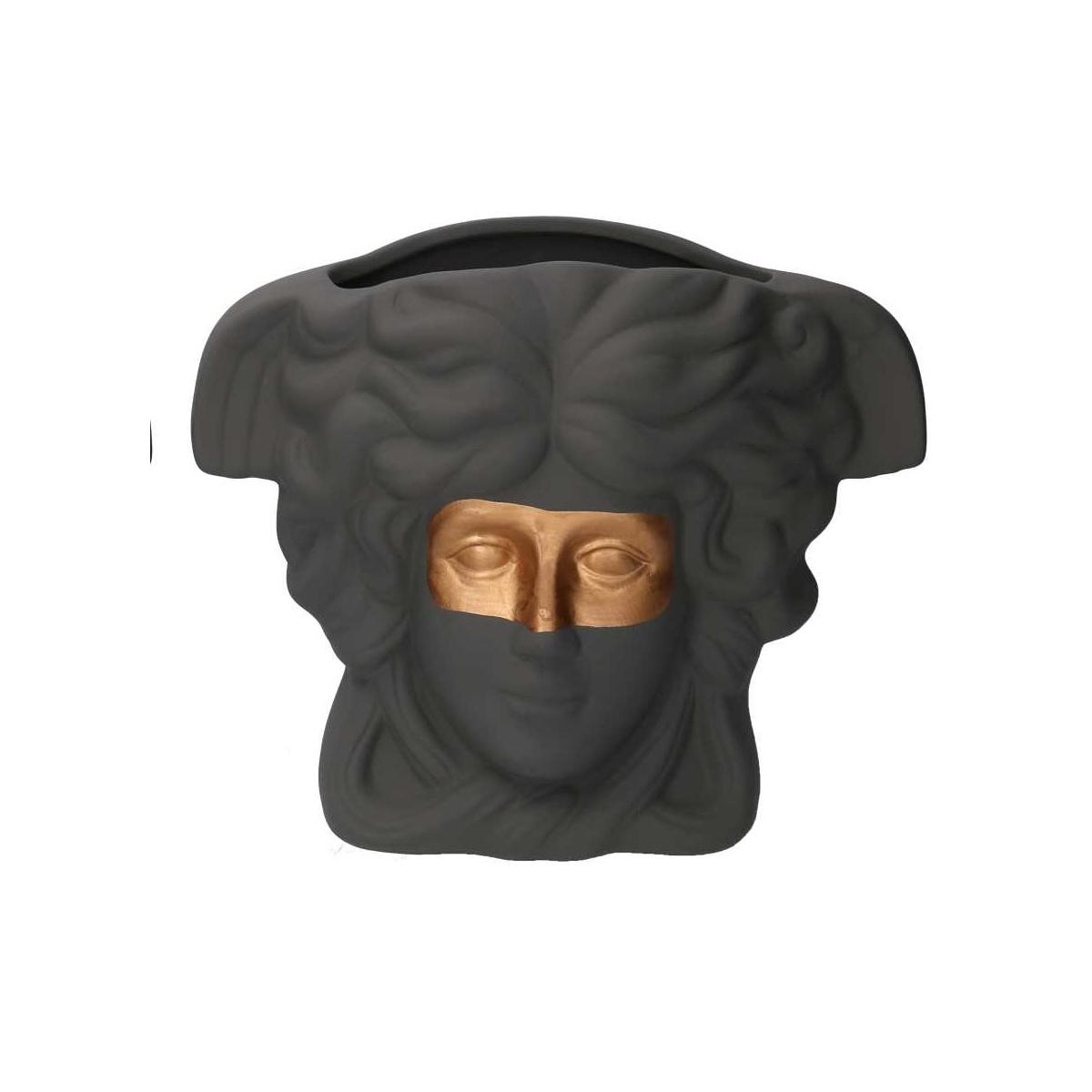 Portavaso Ceramica Busto Grigio cm.27x13,5h23 | Vacchetti