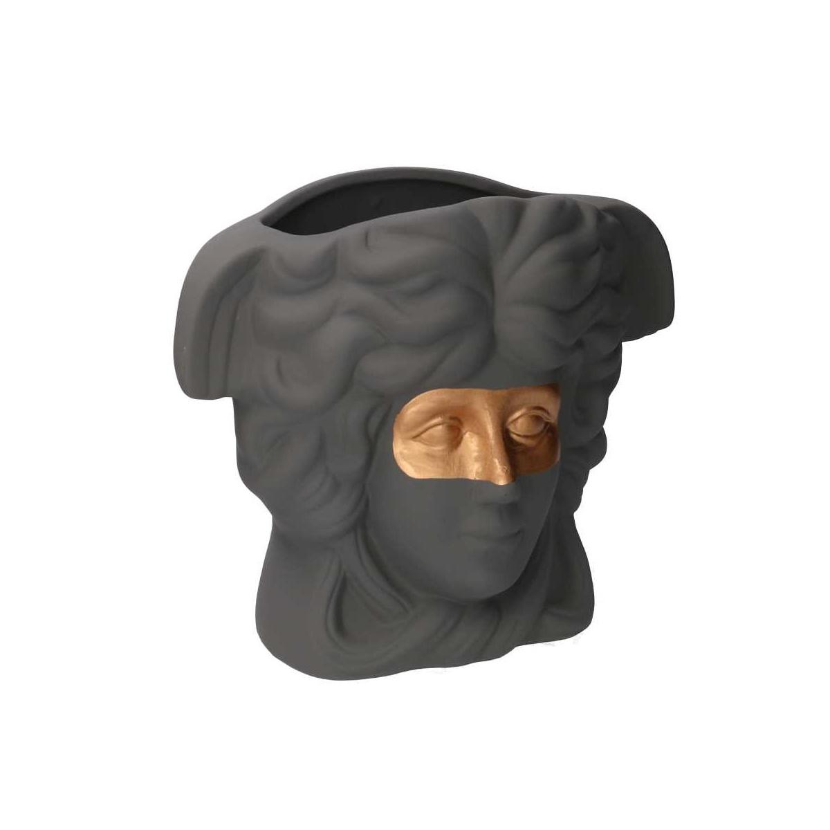 Portavaso Ceramica Busto Grigio cm.27x13,5h23 | Vacchetti