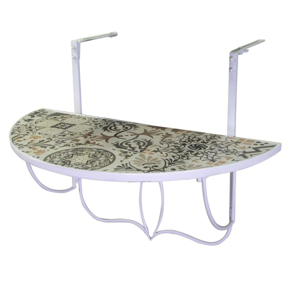 Mensola Mosaico Metallo Frigole cm.74x38/61h57 | Vacchetti