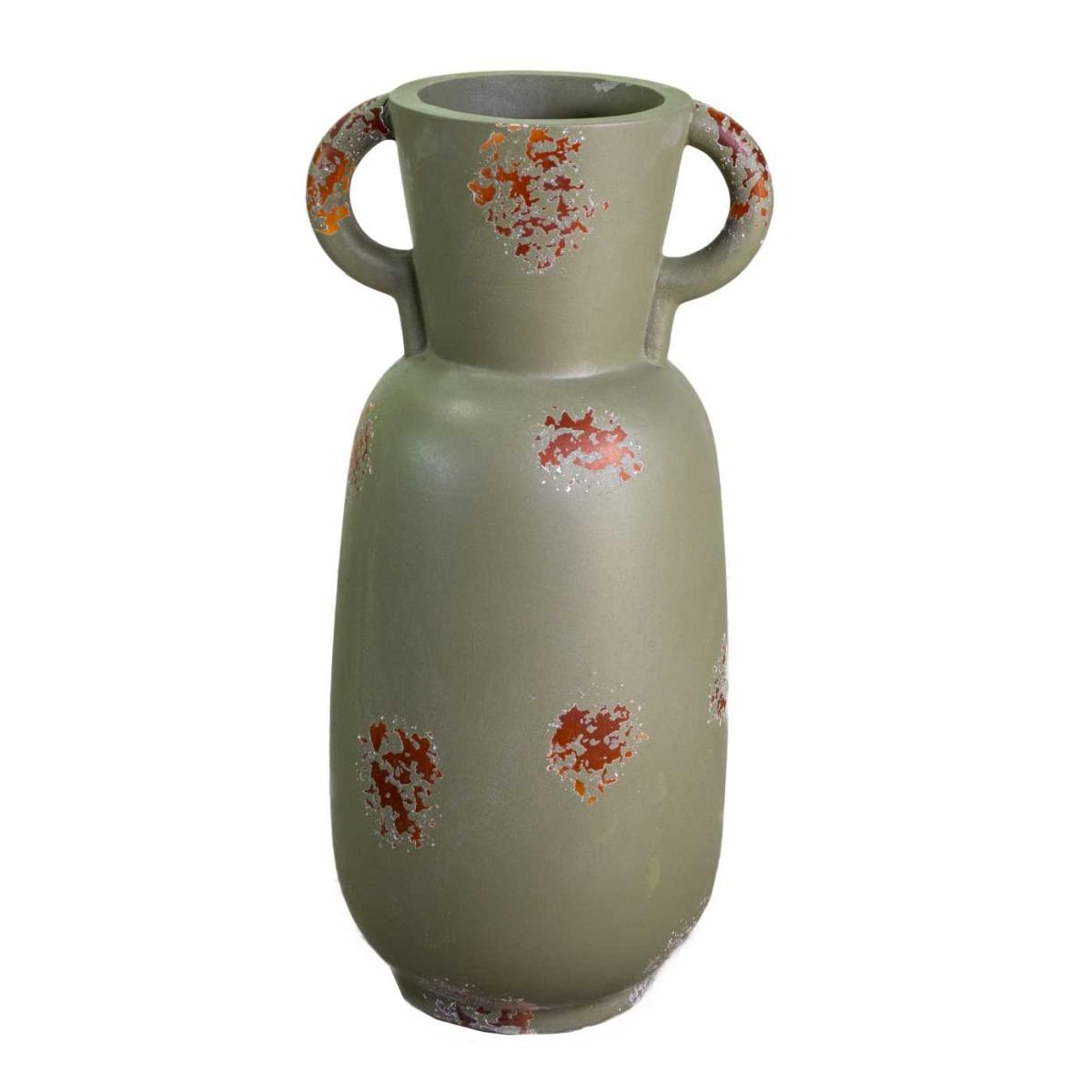 Portavaso Resina con Maniglie Verde cm.43,5x40h91 | Vacchetti