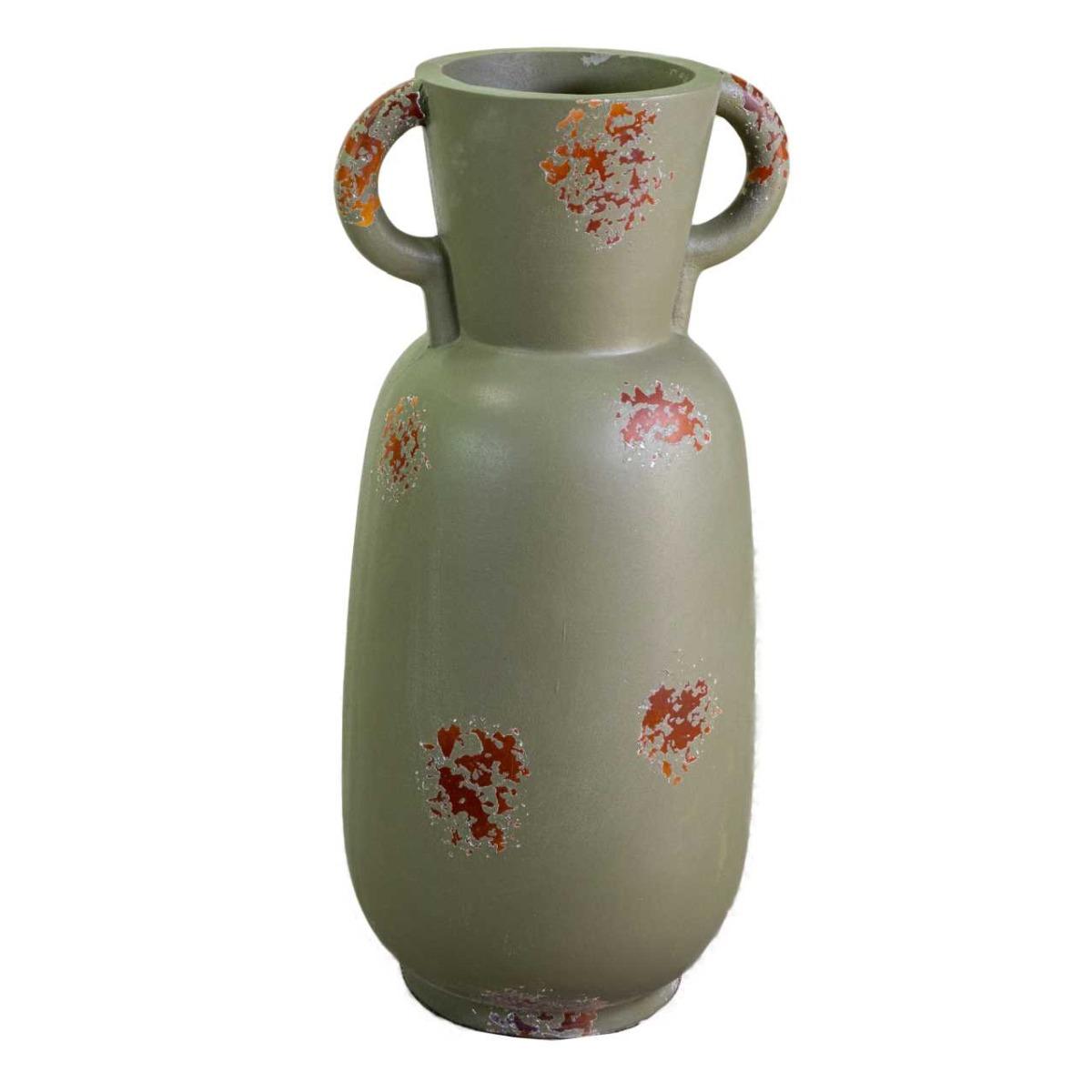 Portavaso Resina con Maniglie Verde cm.43,5x40h91 | Vacchetti