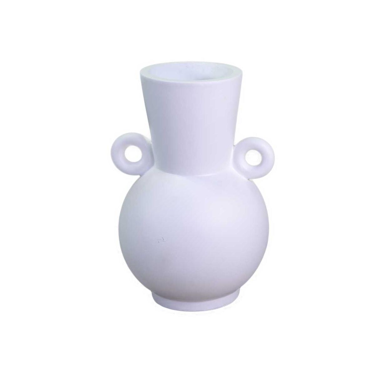 Portavaso Resina con Maniglie Bianco cm.47x43h69 | Vacchetti