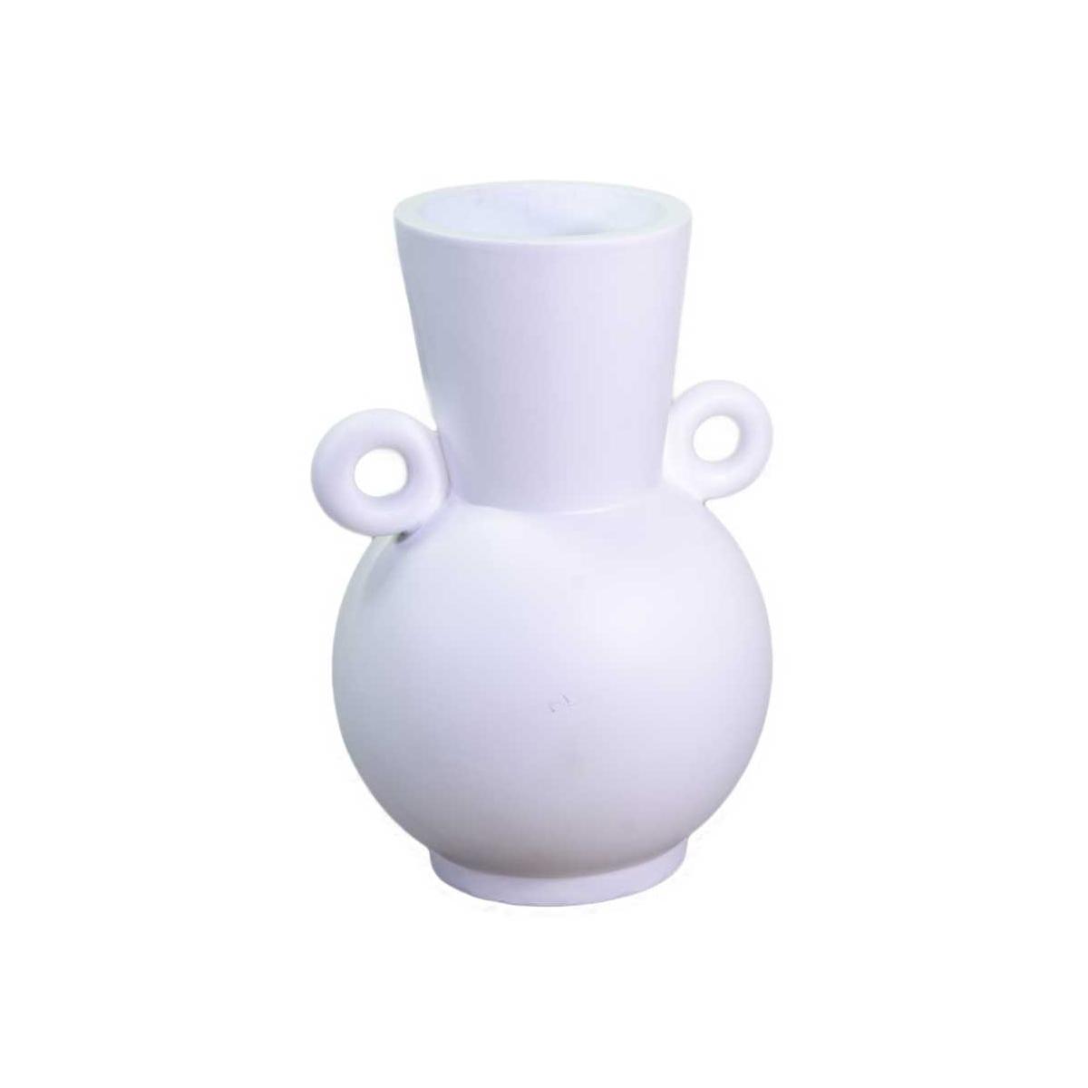 Portavaso Resina con Maniglie Bianco cm.47x43h69 | Vacchetti