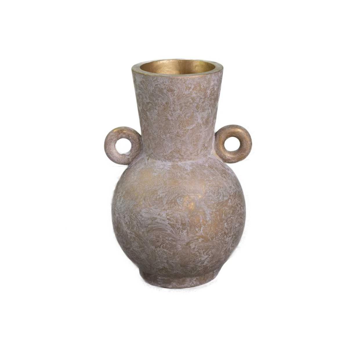 Portavaso Resina con Maniglie Oro cm.47x43h69 | Vacchetti