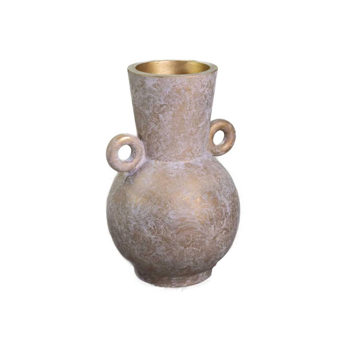 Portavaso Resina con Maniglie Oro cm.47x43h69 | Vacchetti