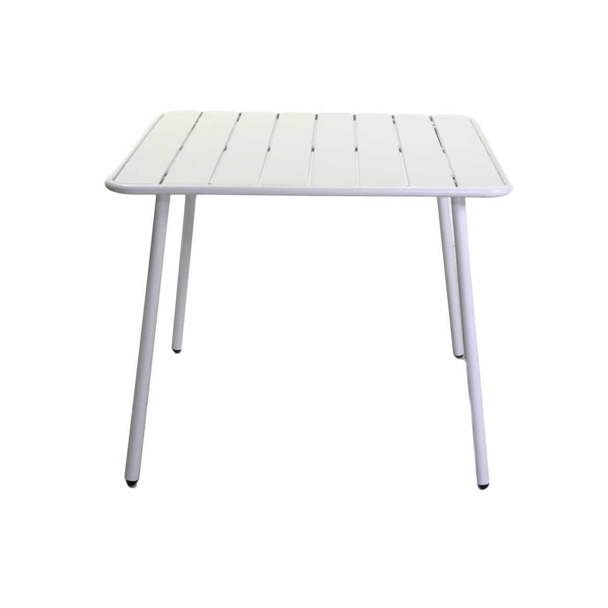 Tavolo Metallo Rovigo Bianco Quadro cm.80x80h72 | Vacchetti