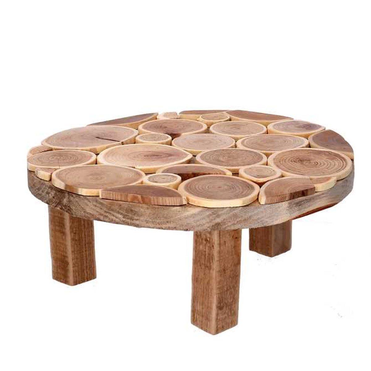 Portacandele Legno Naturale Tondo cm.Ã?24h10 | Vacchetti